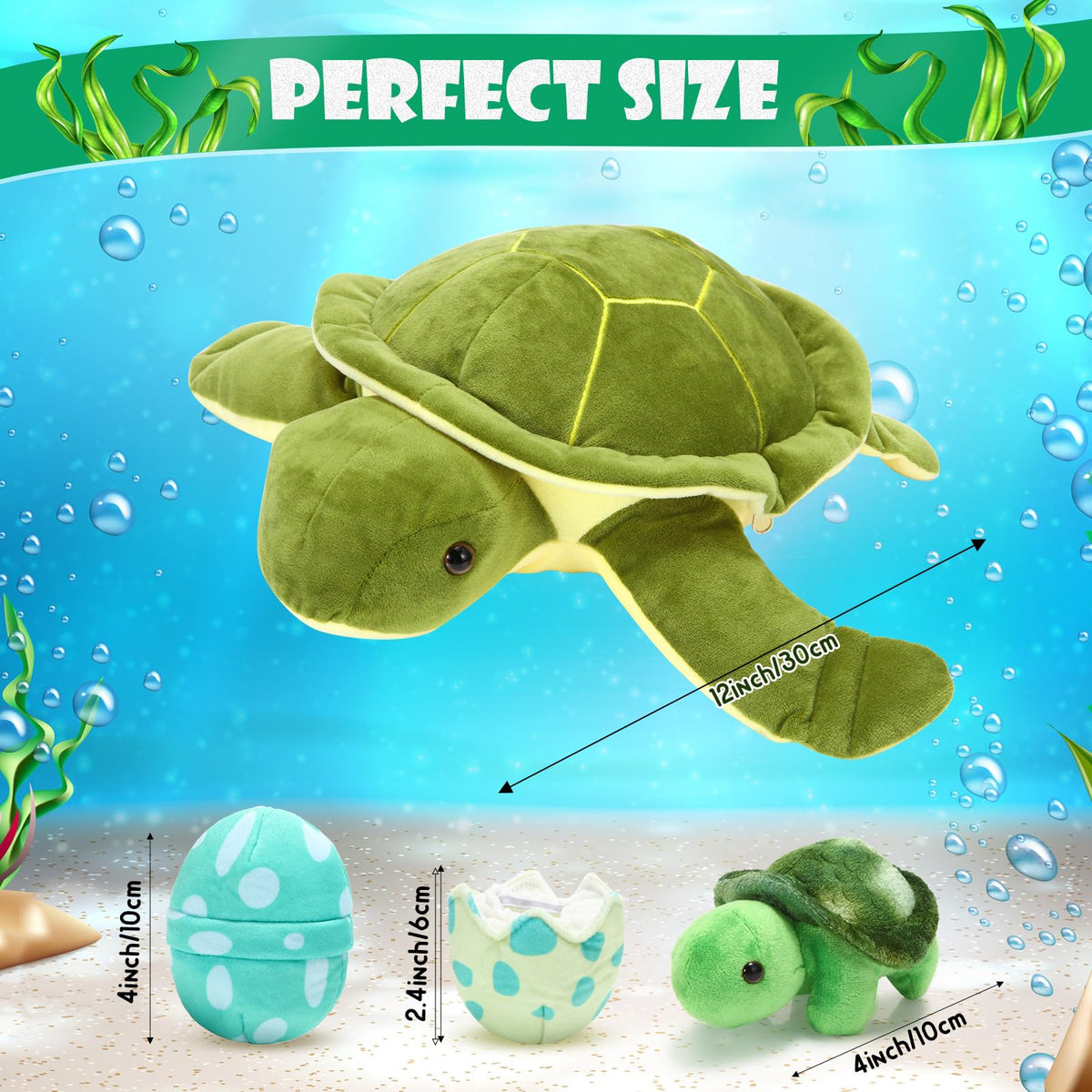 Aoriher sea turtle baby plush trio for imaginative adventures.