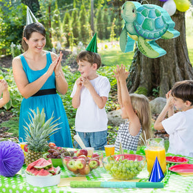 Aoriher sea turtle pinata decoration brightens animal-themed party spaces.