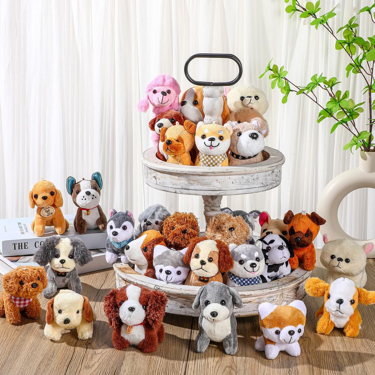 Aoriher soft plush mini dogs small stuffed pets for hugs