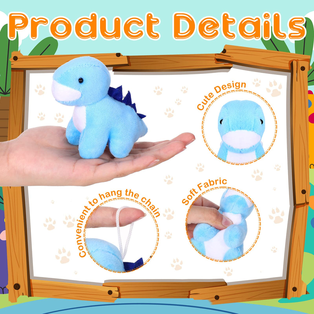 Aoriher stegosaurus mini dinosaur plush adds color to naps and shelf displays.