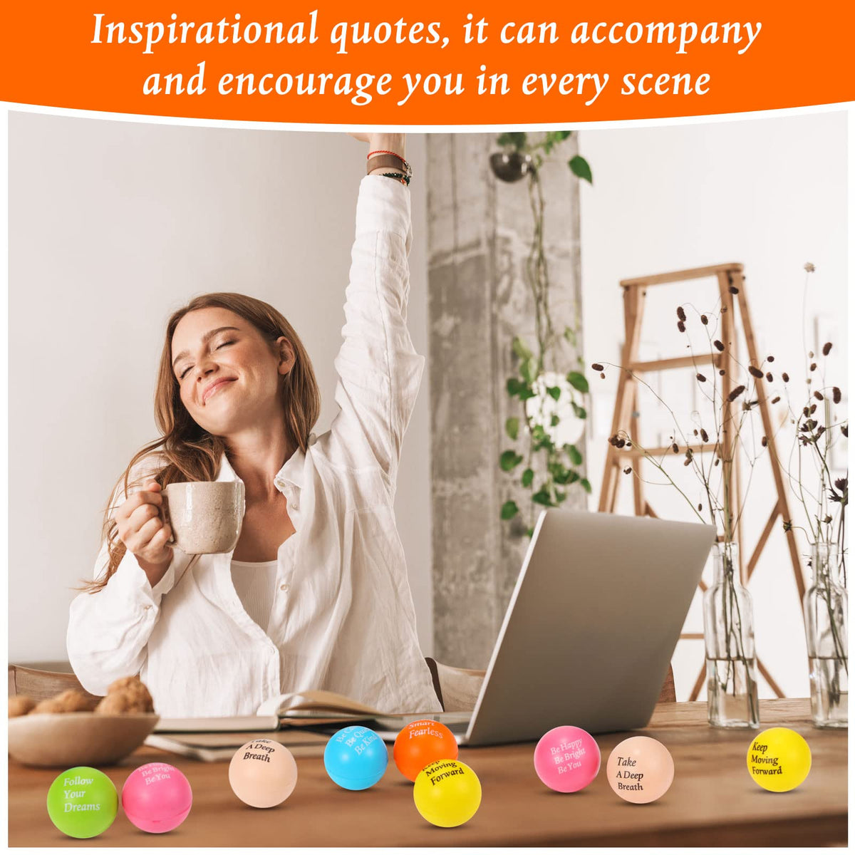 Aoriher stress-relief quotes close-up to inspire motivation during work or study.