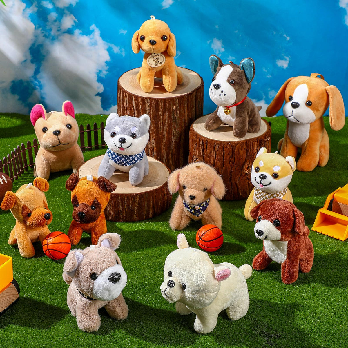 Aoriher tiny stuffed dogs approx 12 cm perfect sleep companions