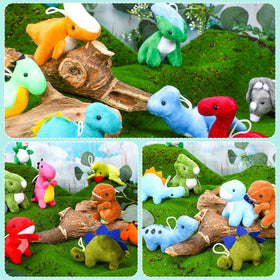 Aoriher triceratops mini dinosaur plush ideal for party favors and prizes.