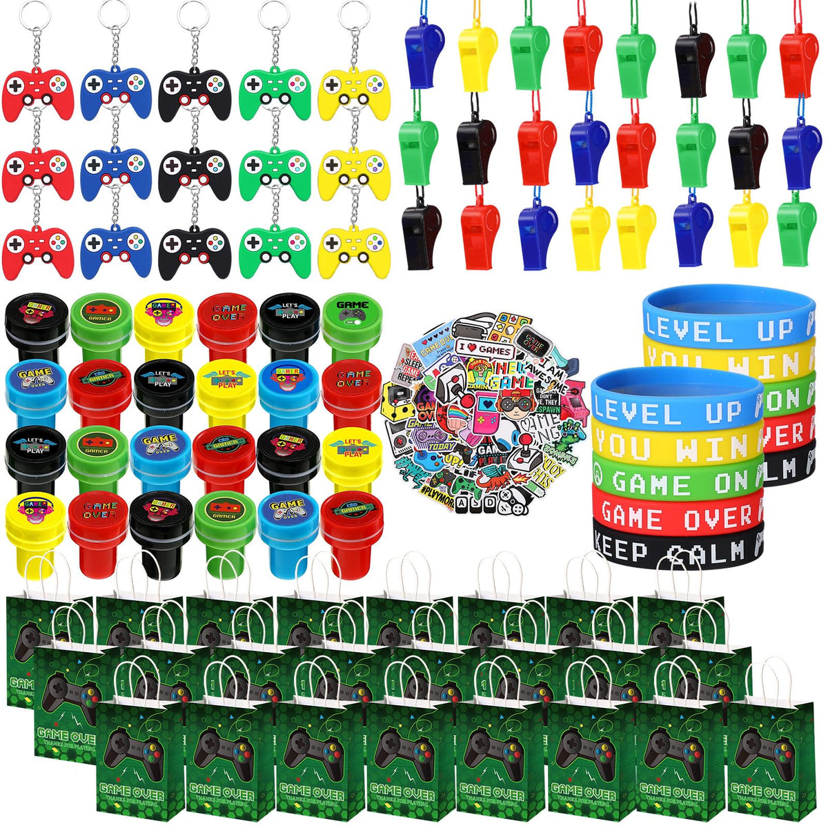 Aoriher video game controller keychain for party favors and prizes