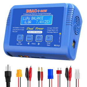 Aorika B6AC balance charger front view for compact desk setup.