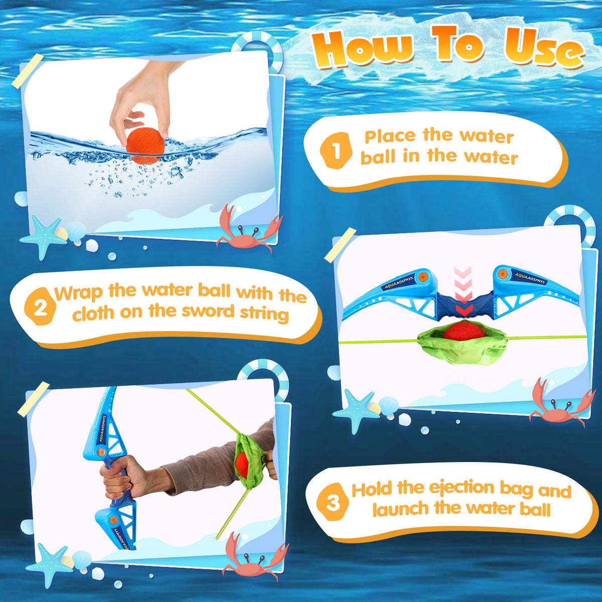 AOSPHYS pool and beach family play set for outdoor fun