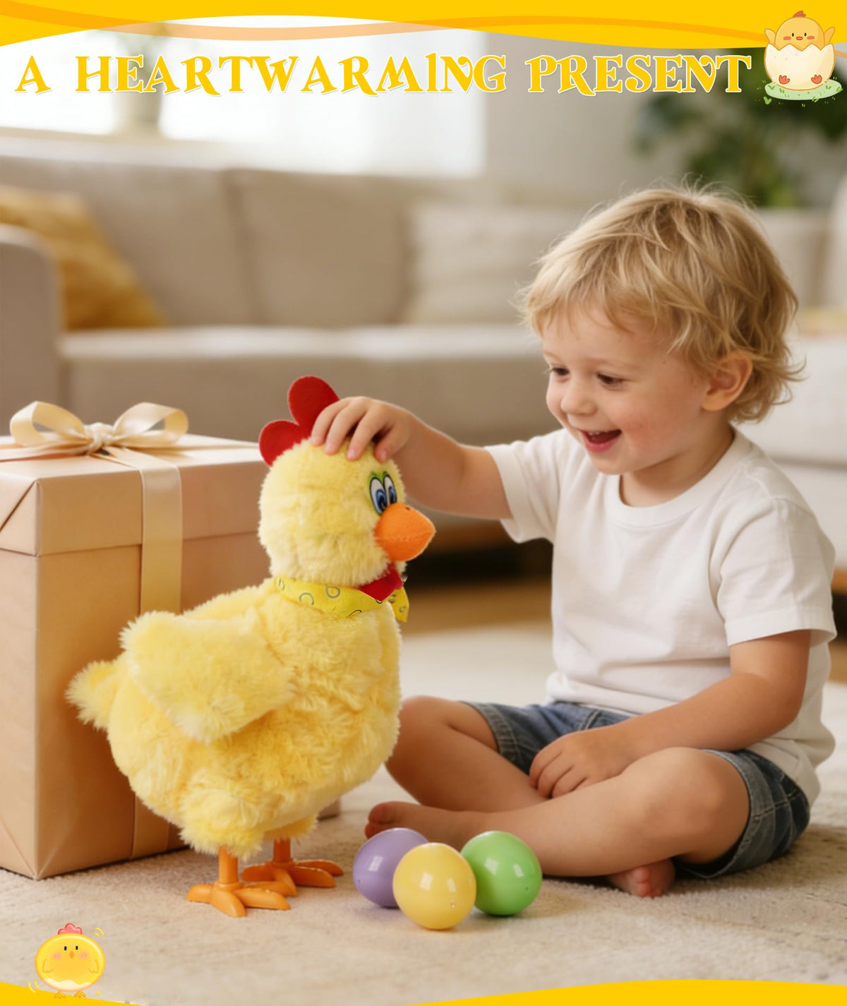 AOSUYOU chicken toy easy to operate for kids' playtime