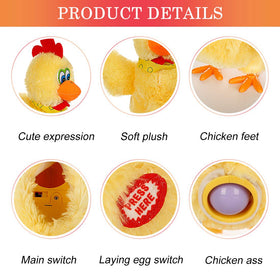 AOSUYOU soft plush chicken body, cuddly and comforting to hold