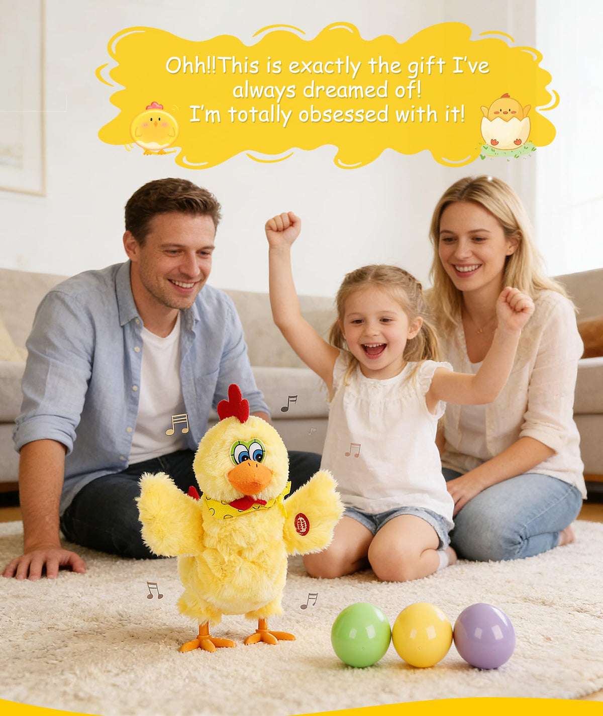 AOSUYOU Easter party gift chicken toy for celebrations