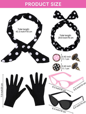 AOTHSO polka-dot silk scarf complements vintage cosplay