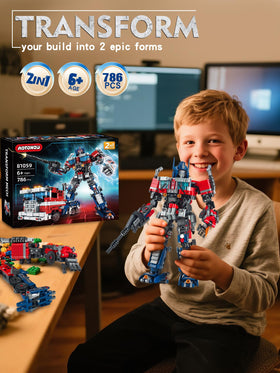 Aotonow 2-in-1 Transform Robots truck mode for dynamic vehicle adventures