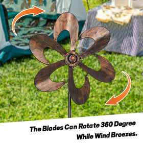 Aoutrow bronze wind spinners brighten garden with vibrant color and motion