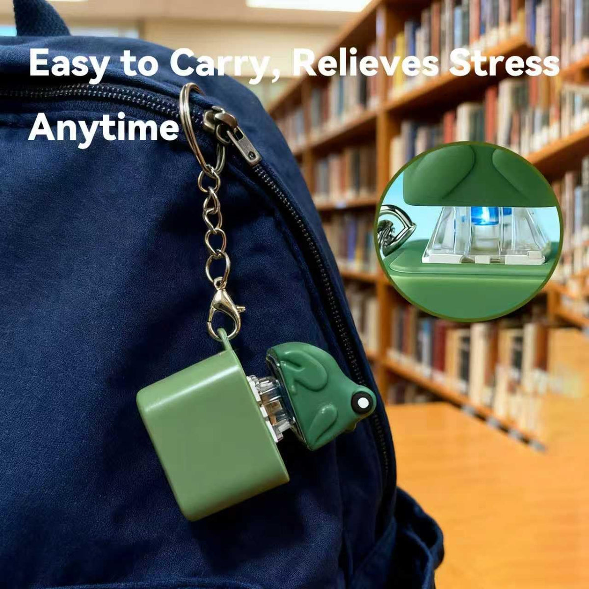 AOWEC Duck Quacking Keychain in use for on the go relaxation