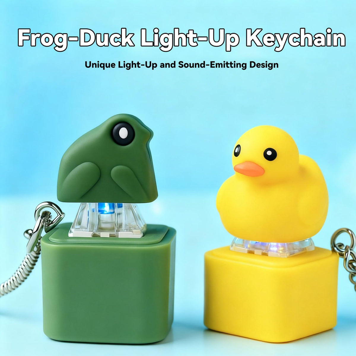 AOWEC Duck Quacking Keychain USB recharge for eco friendly use