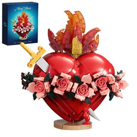 AOXEKBOLO Sacred Heart building kit box display showing intricate religious design