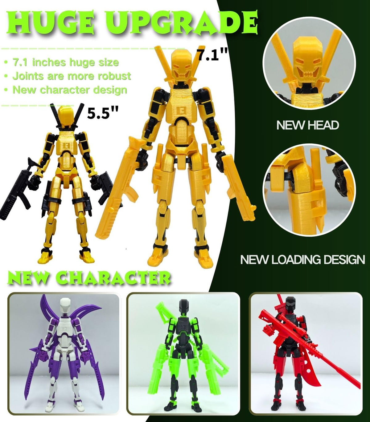 apcute t13 assembled figures with weapons showcase versatile pose options