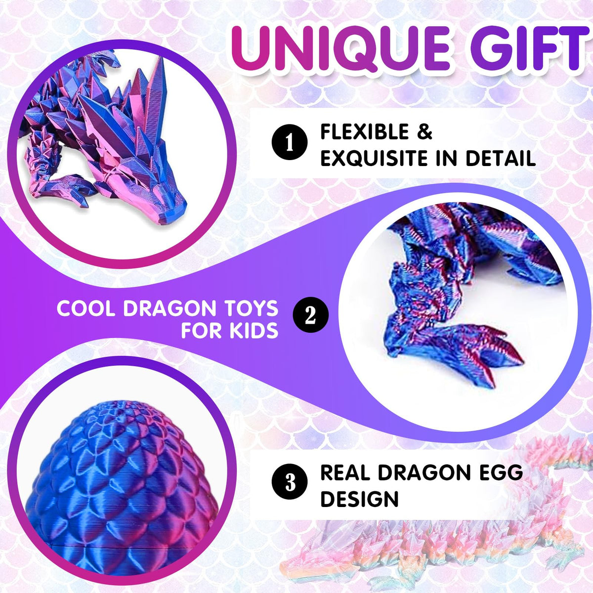 Apear1 colorful dragon eggs displayed on desk for decor.