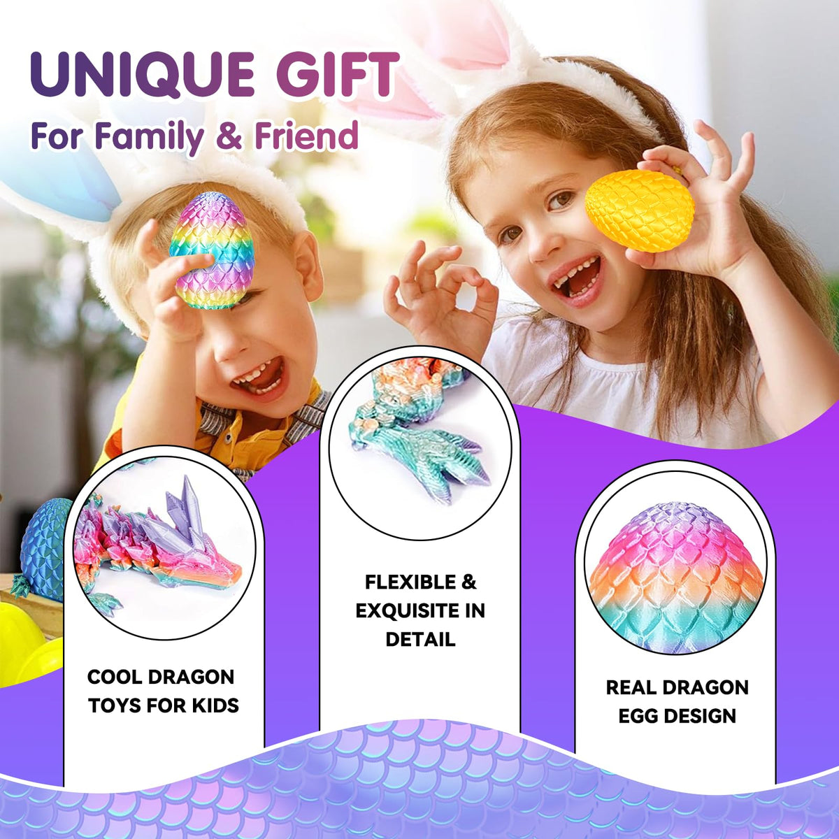 Apear1 crystal plastic dragon eggs are lightweight and durable for gifts.