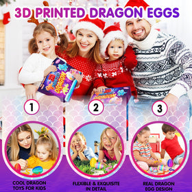 Apear1 dragon eggs reveal inside during unboxing for excitement.