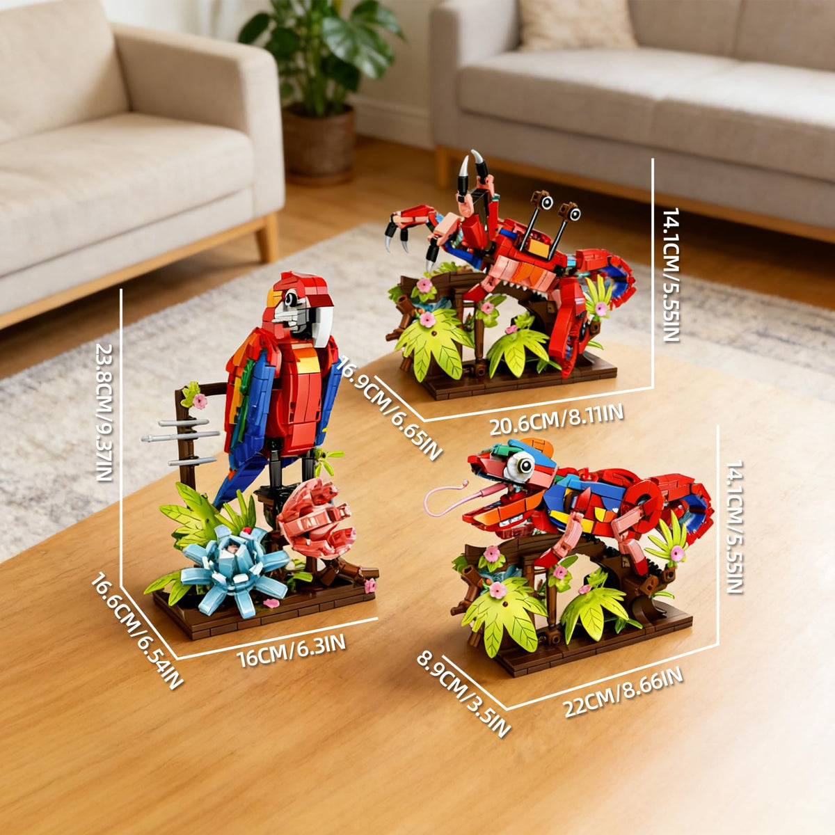 APENGBAOL 3-in-1 parrot build set safe ABS plastic and compatibility with major brands