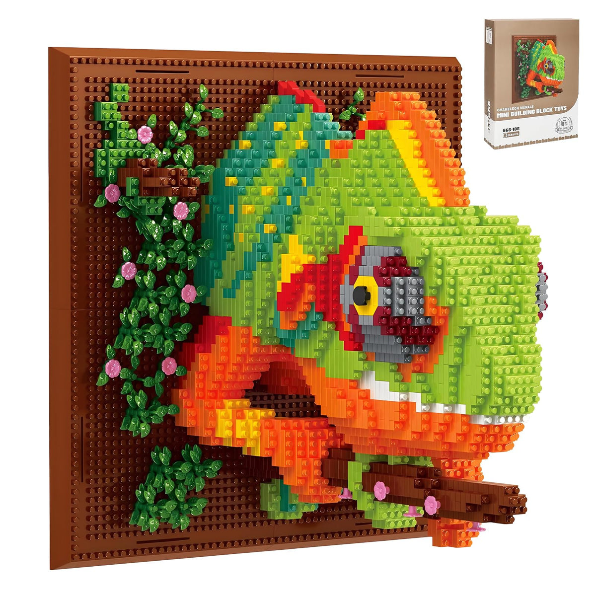APENGBAOL chameleon wall art assembly for a bold living room focal point