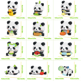 APENGBAOL mini panda blocks detail showcasing tiny pieces for creative play.