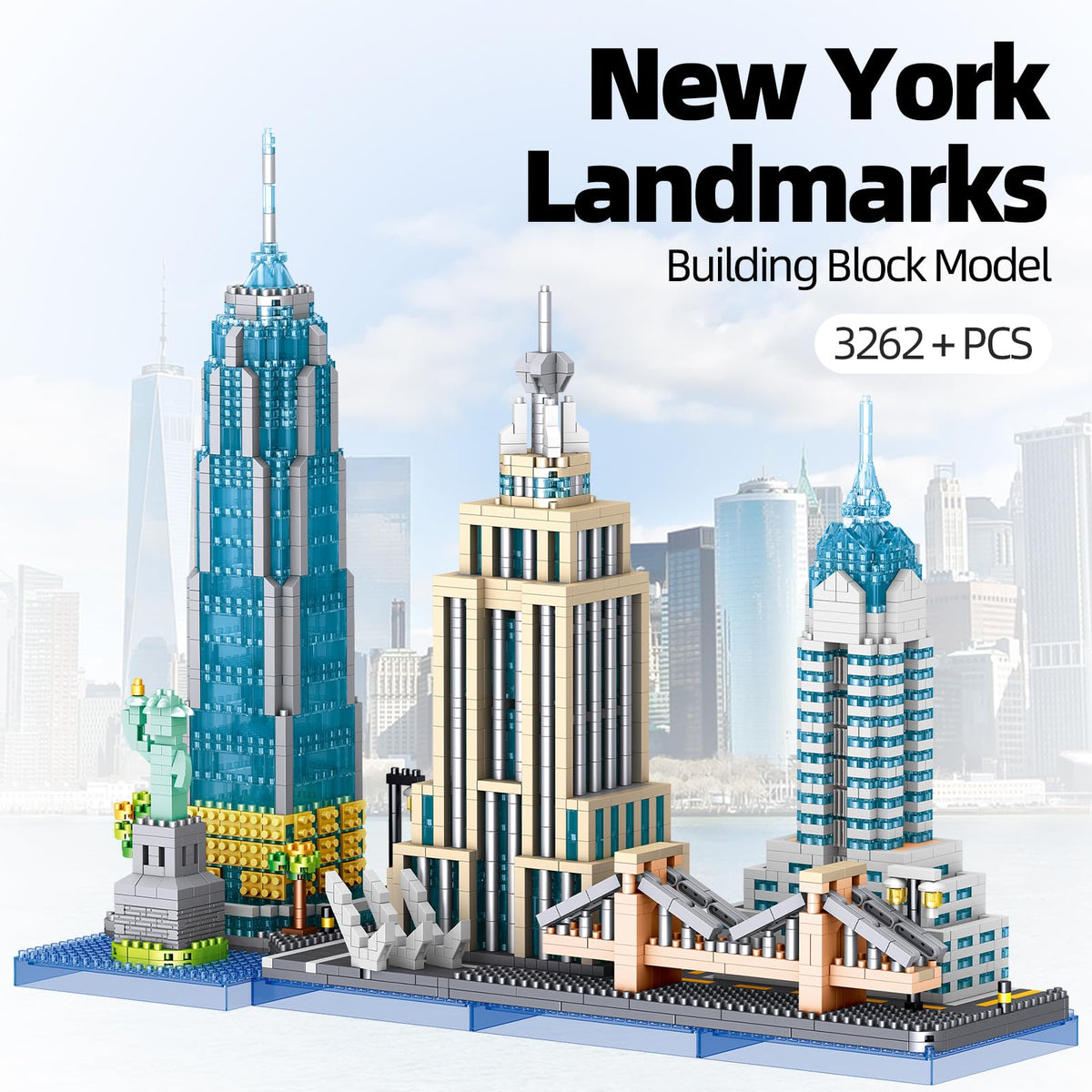 APENGBAOL One World Trade Center mini model showing precise scale for a dramatic skyline.