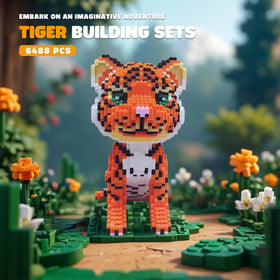 APENGBAOL tiger blocks in progress showing interlocking pieces for construction.