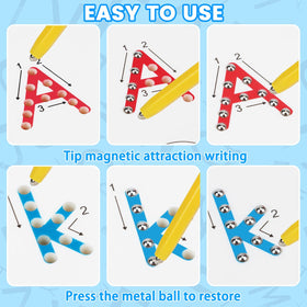Apfity beads reset feature on magnetic alphabet tracing board