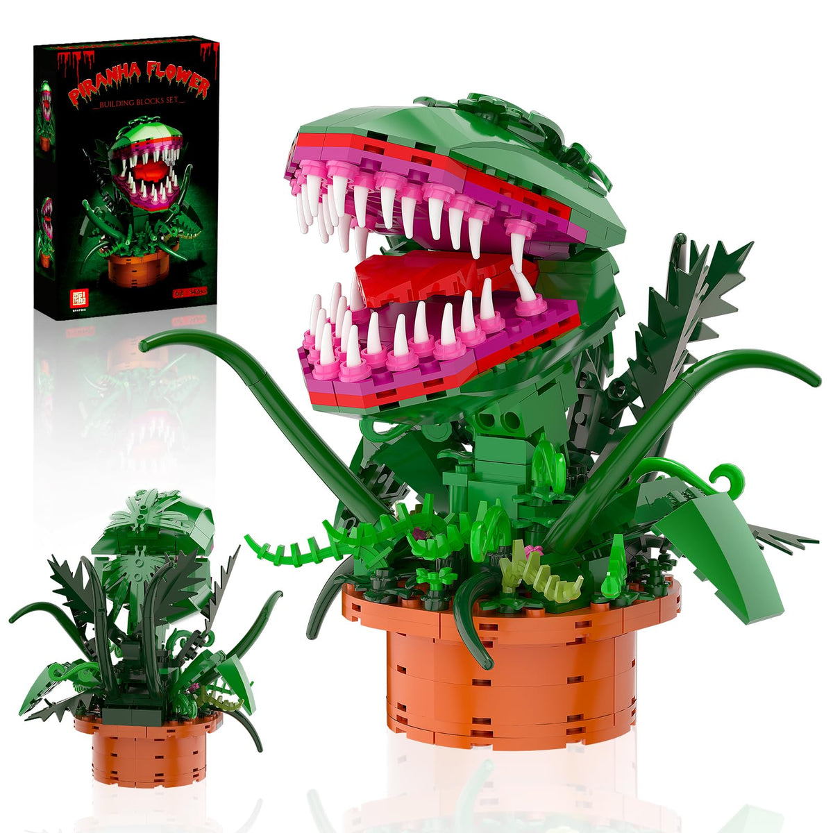 aphaio Audrey II building kit ready for display and imaginative play.