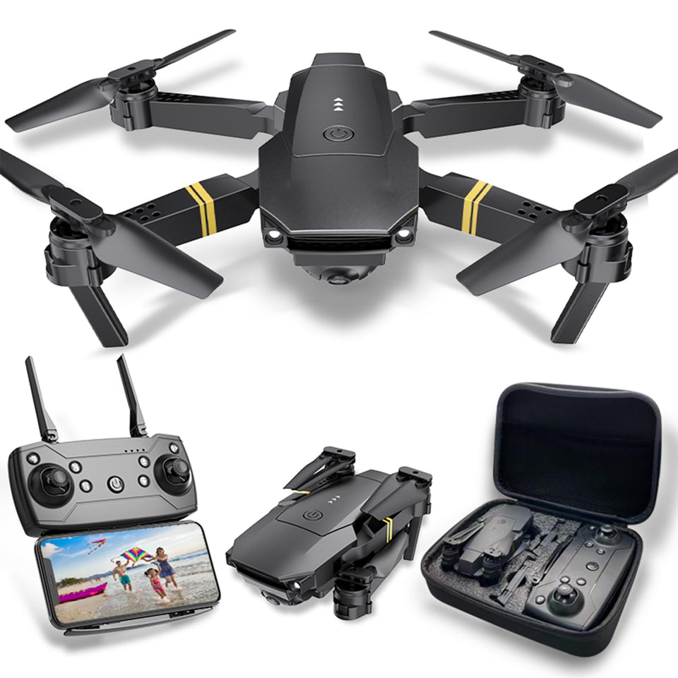 APHDTMF drone front view highlights foldable design for easy filming.