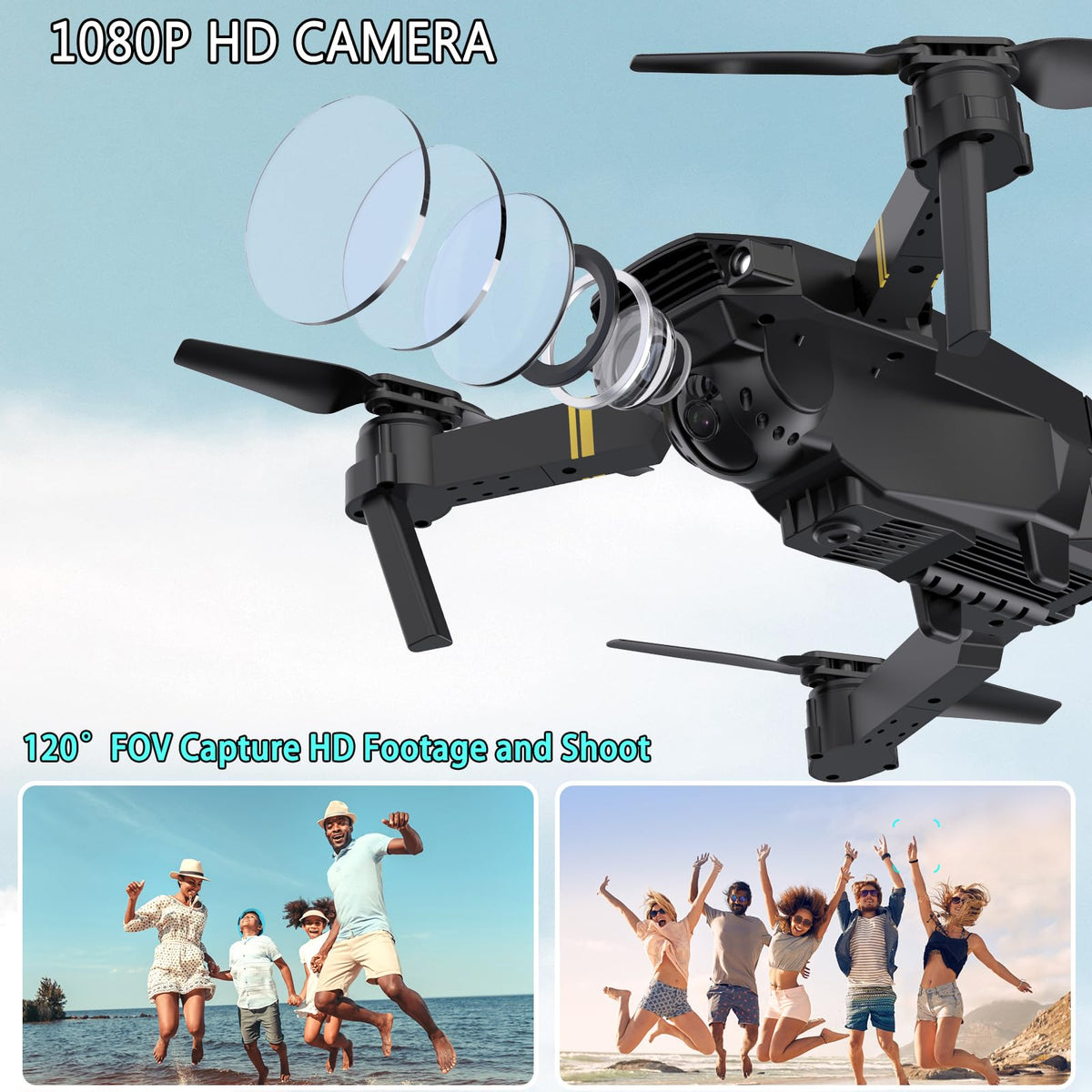 APHDTMF drone side view showcases portable build for travel and quick setup.