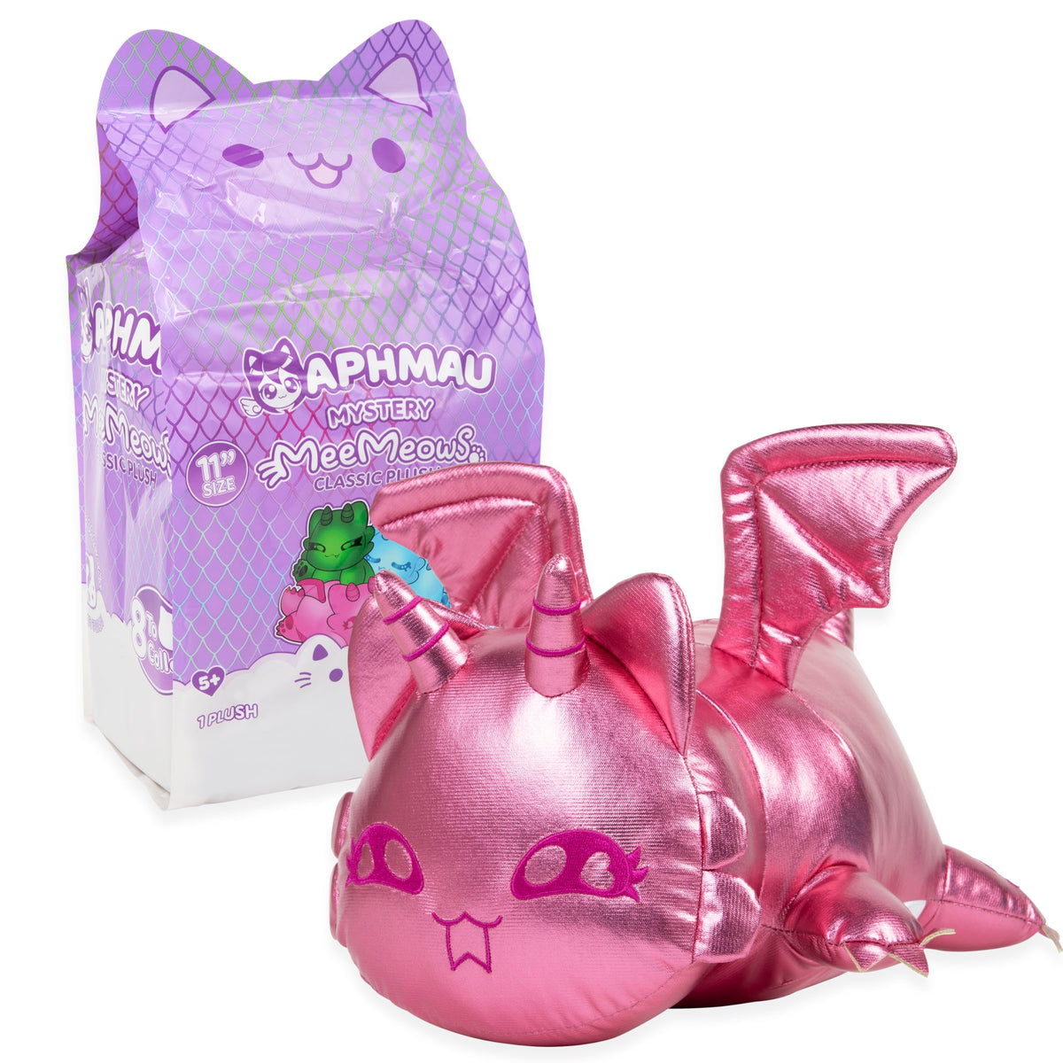 Close-up of Sparkling wings on the Aphmau MeeMeows Dragon Cat plush.