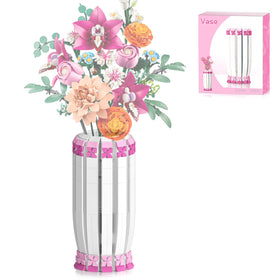 Aphpaio pink vase building kit for chic, modular decor.