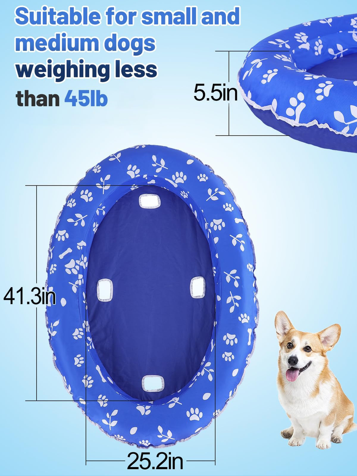 Apipi scratch-proof Oxford fabric float demonstrates durability during playful sessions.