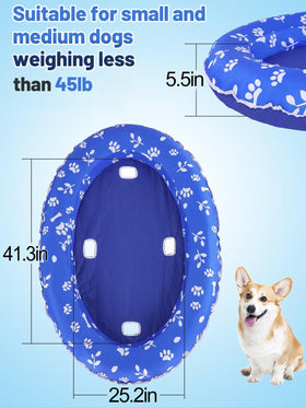 Apipi scratch-proof Oxford fabric float demonstrates durability during playful sessions.
