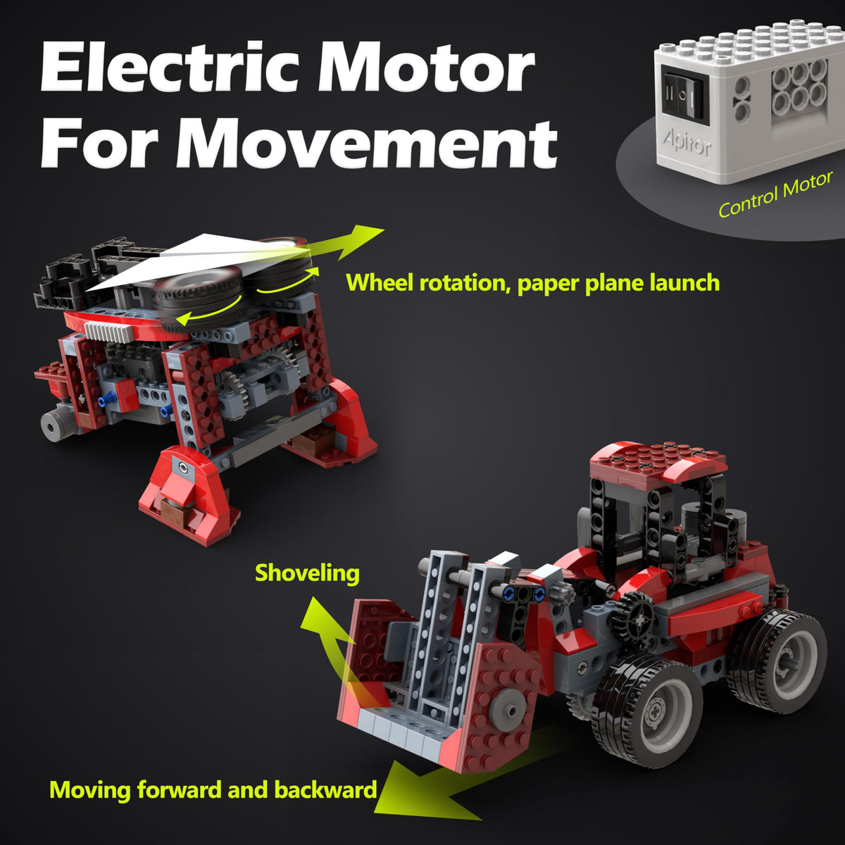 Apitor 240-piece set highlights variety for hands-on exploration.