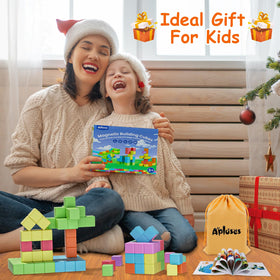 Apluses sensory play blocks with satisfying clicks and ASMR-like sounds.