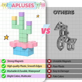 Apluses classroom STEM building blocks enable collaborative, expanded construction ideas.