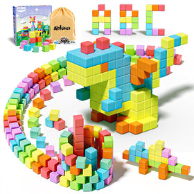Apluses magnetic blocks 100-pcs colorful set for creative building and STEM exploration