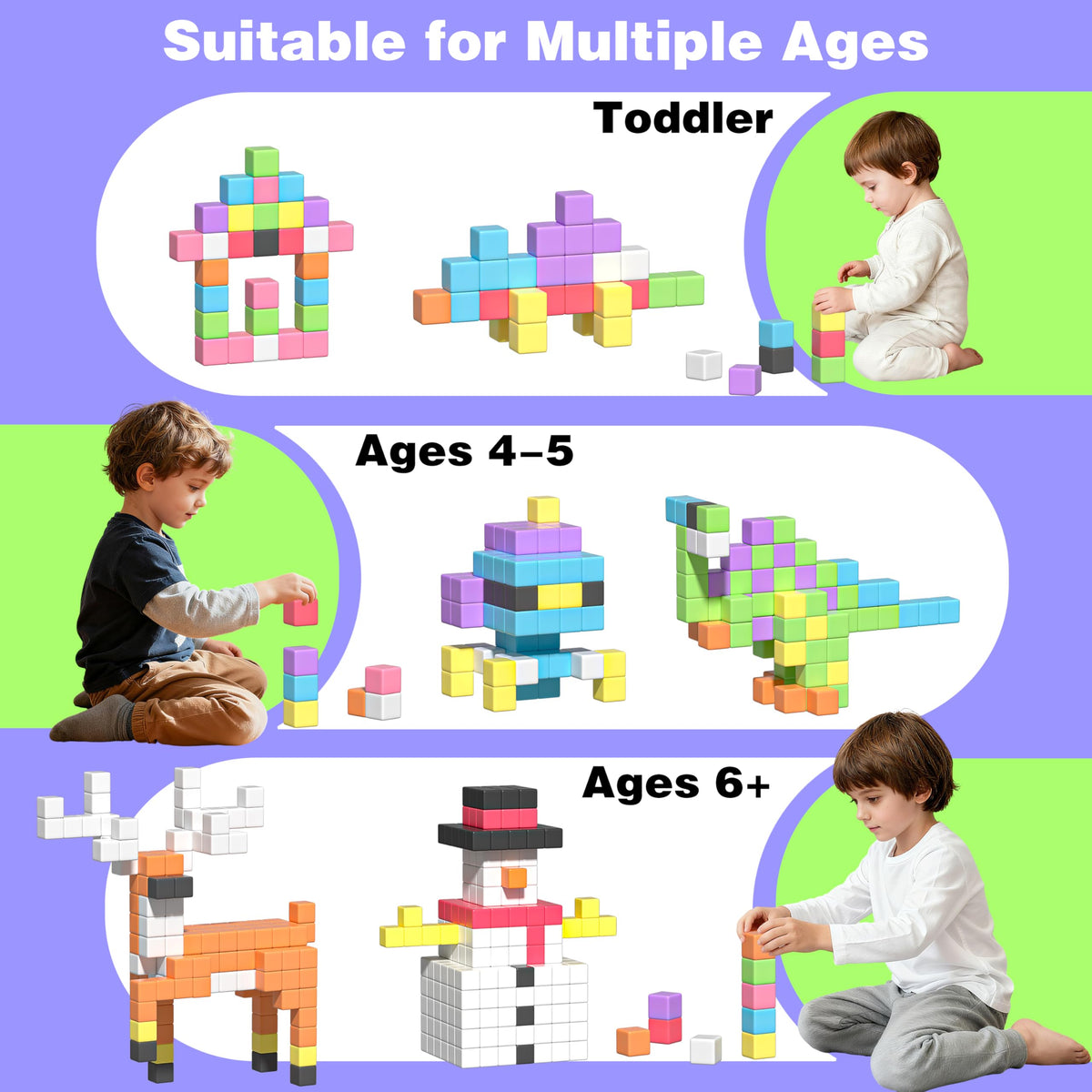 Apluses magnetic blocks enable 3D structures and spatial exploration.