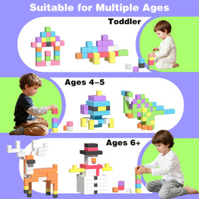 Apluses magnetic blocks enable 3D structures and spatial exploration.