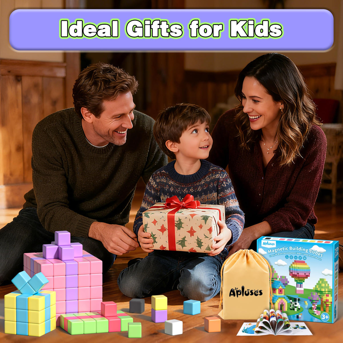 Apluses magnetic blocks are travel-friendly for on-the-go learning.