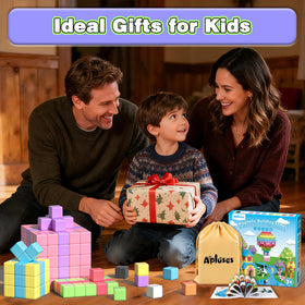 Apluses magnetic blocks are travel-friendly for on-the-go learning.