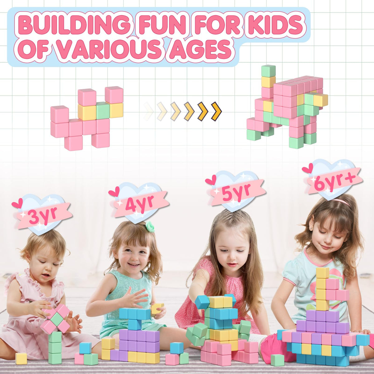 Apluses toddlers Montessori magnetic blocks support hands-on learning and spatial thinking.