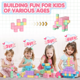 Apluses toddlers Montessori magnetic blocks support hands-on learning and spatial thinking.