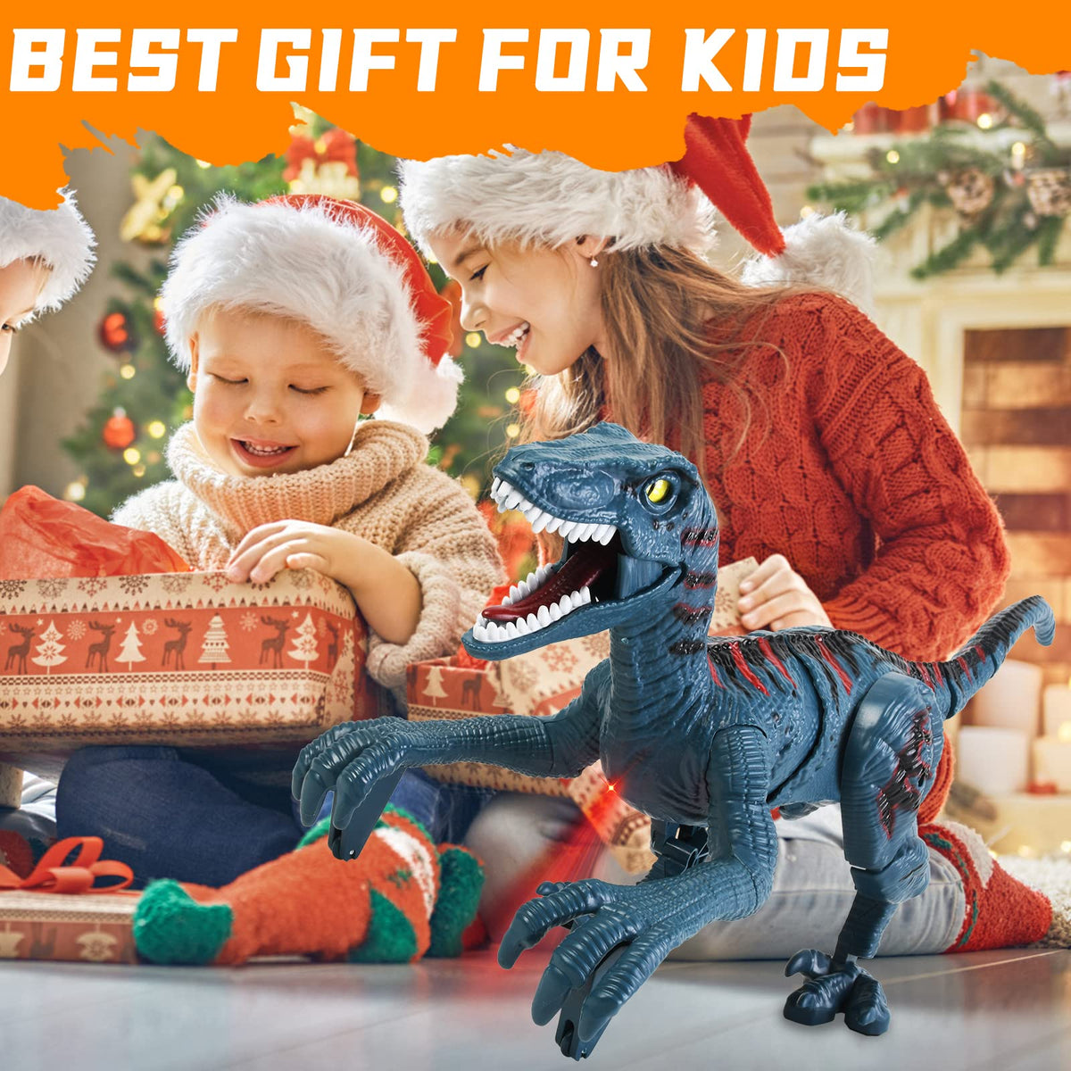 APOBATK blue Jurassic velociraptor with realistic design.