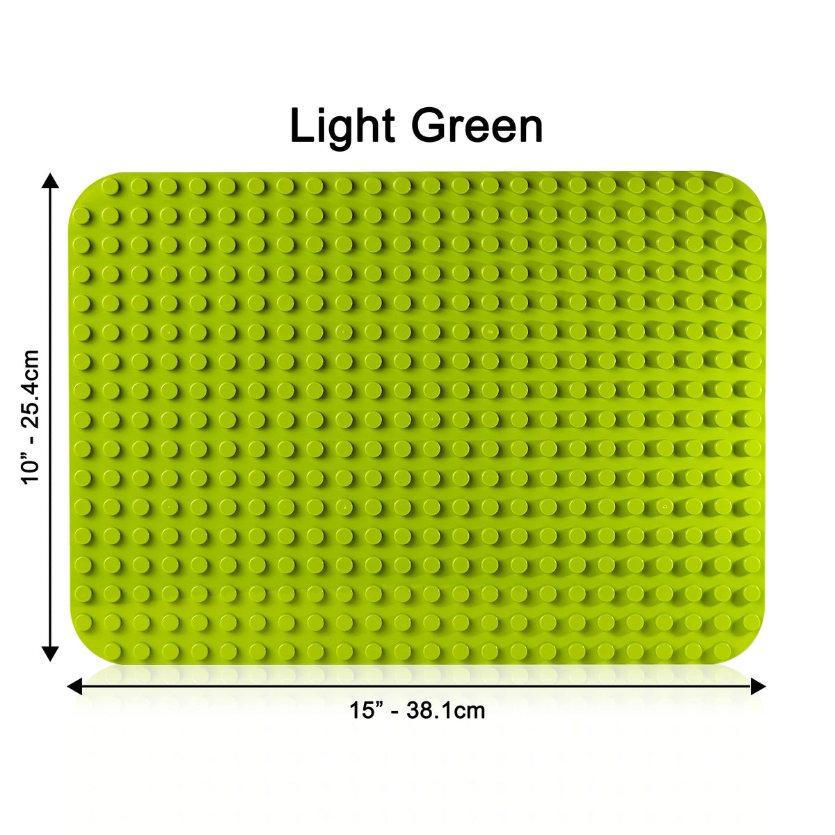 Apostrophe Games base plate on a flat surface supports organized building sessions.