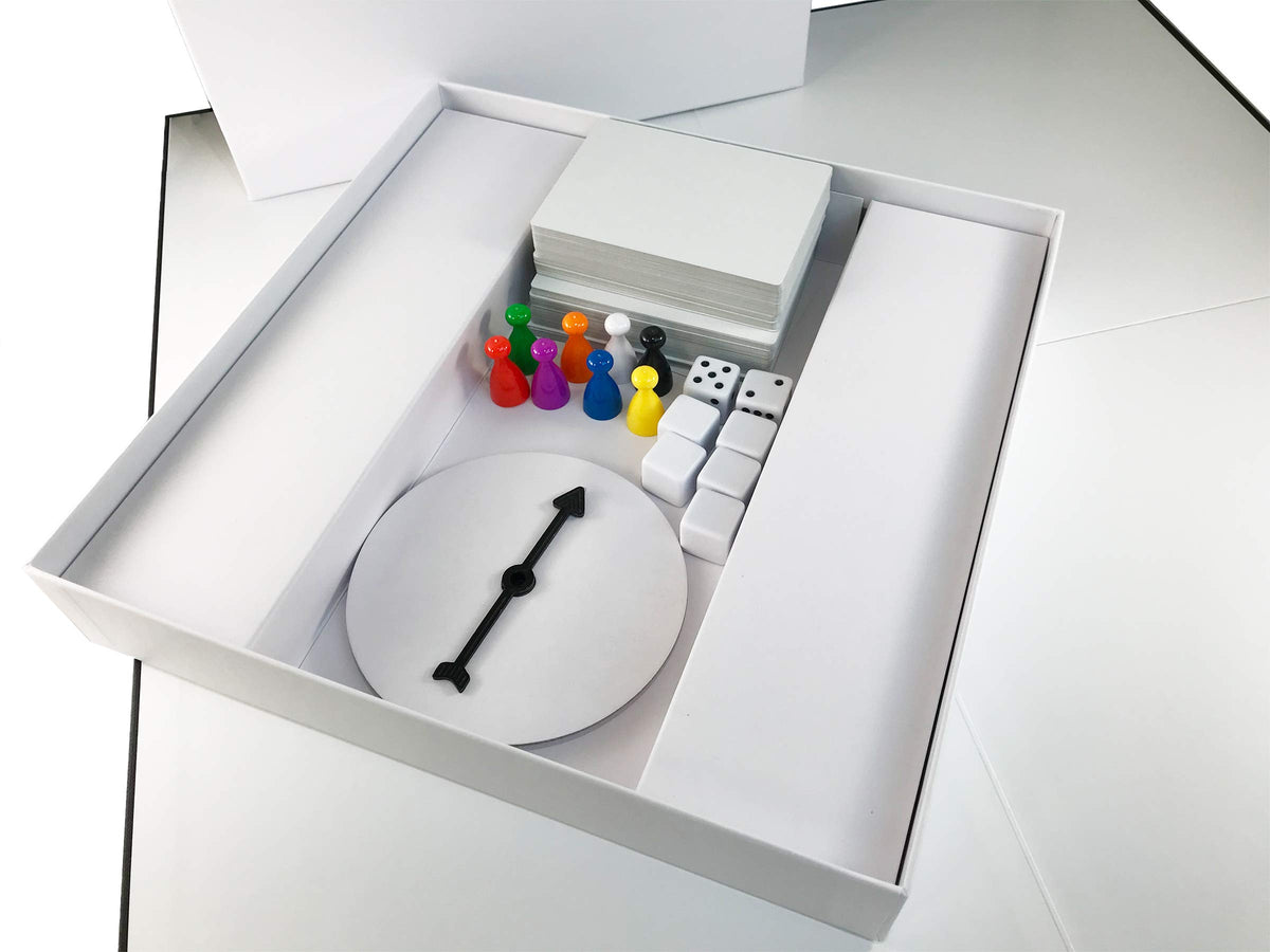 Apostrophe Games blank dice for personalized gameplay mechanics