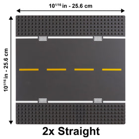 Apostrophe Games road baseplate crossroad piece creates realistic junctions.